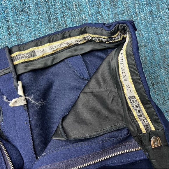 Vintage Bogner West Germany Wool Blend Olympic Stirrup Ski Pants in Navy Blue - Picture 8 of 11